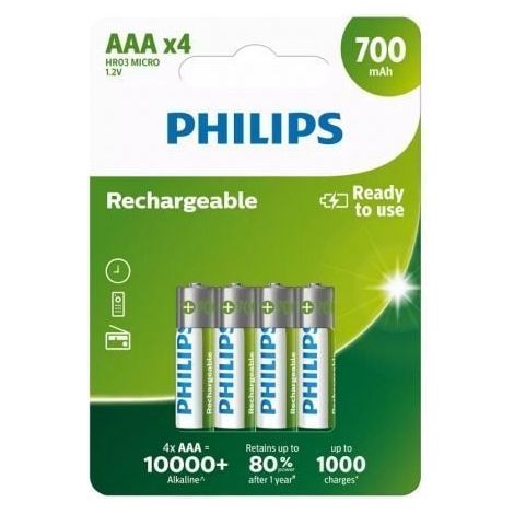 Batería Philips Ni-Mh R03 700 mAh 1.2 V