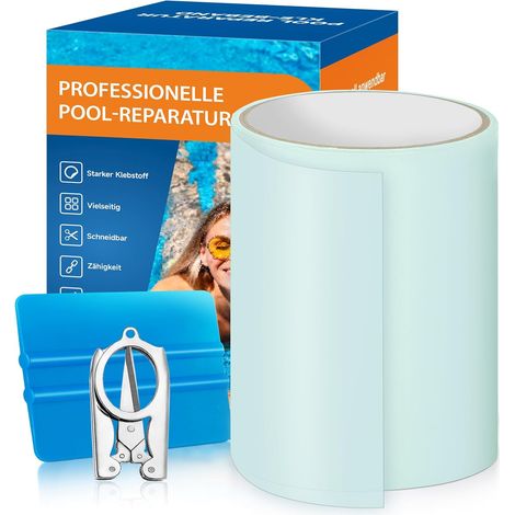 Rustine Piscine sous l'eau, Kit Réparation Spa Gonflable Waterproof 15cm x 250cm, Ruban Adhésif Réparation Piscine et Liner, Alternative Idéale à la Colle ou au Mastic (1/5)