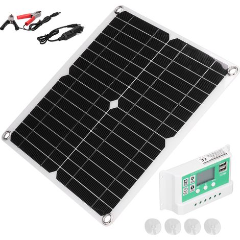 Panneau solaire flexible en silicium monocristallin 40W 18V avec contrleur de charge solaire 30A pour le chargement de voiture RV (1/5)