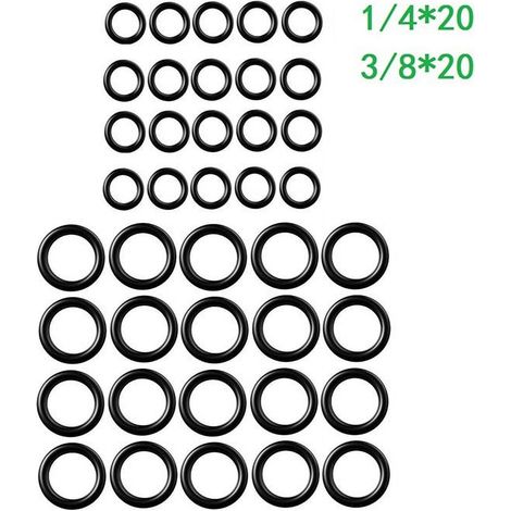 Joint Torique - 40 Pièces Pour Nettoyeur Haute Pression - Compatible Connecteurs 1/4 Pouces 3/8 Pouces M22 - Caoutchouc (1/5)