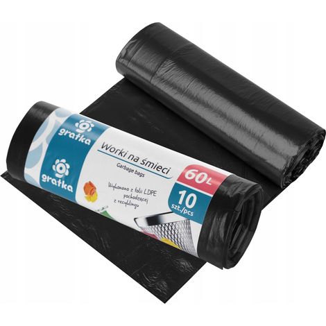 SACCHI PER LA SPAZZATURA GRATKA 60 l LDPE 10 pezzi