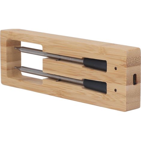 Thermomètre à viande sans fil avec 2 sondes, chargement USB, étanche IP67, thermomètre intelligent avec répéteur pour la cuisine et la maison. (1/5)