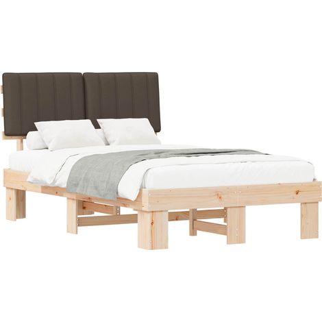 Maison Exclusive - Letto con Testiera Rivestita Talpa 120 x 190 cm Pino massello (1/5)