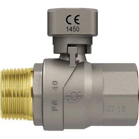 Fiv - Valvola Gas Diritta 1/2" Con Cappuccio Di Sicurezza Piombabile