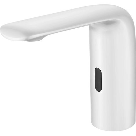 Robinet à capteur monté sur pont, 6 V DC (4xAA), blanc mat