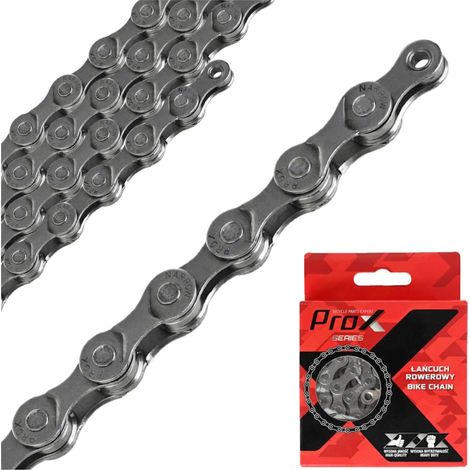 Chaîne de vélo 6/7 vitesses, 116 maillons Prox Z7, fermoir gris