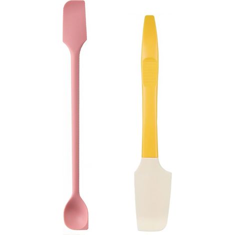 Lot de 2 Spatules en Silicone, Résistant à la Chaleur, Anti-adhésif, Compatible au Lave-Vaisselle, qualité Alimentaire, Ustensiles de Cuisine pour Cuisson et Mélange, Patisserie (1/5)