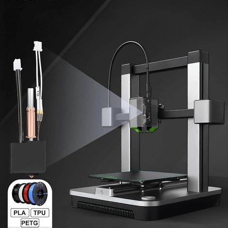 2x Anycubic Kobra 3 Hotend-Kit, Hotend-Kit für 3D-Drucker mit 0,4 mm Messingdüsen, Düsenschlüssel, Reinigungsnadeln (1/5)