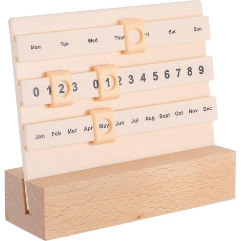 Calendrier perpétuel de bureau décoratif avec affichage multicolore de la date 2025, décoration intérieure, 1 pièce. (1/5)
