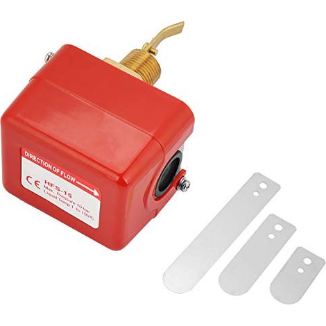 Raccordement fileté du commutateur de débit d'eau/palette à 1/2 contacts SPDT, rouge (type partiel en acier inoxydable) pour mesurer l'état dynamique du liquide (1/5)
