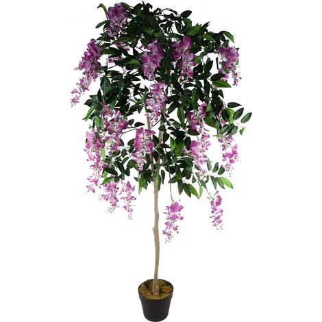 150cm Artificial Light Pink Purple Wisteria Tree (1/5)