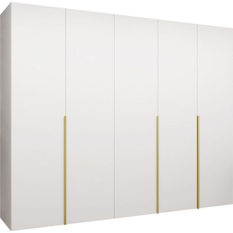 Armario Hartford 538, Blanco, 202x250x52cm, Puertas de armario: Con bisagras, Número de estantes: 0 (1/5)