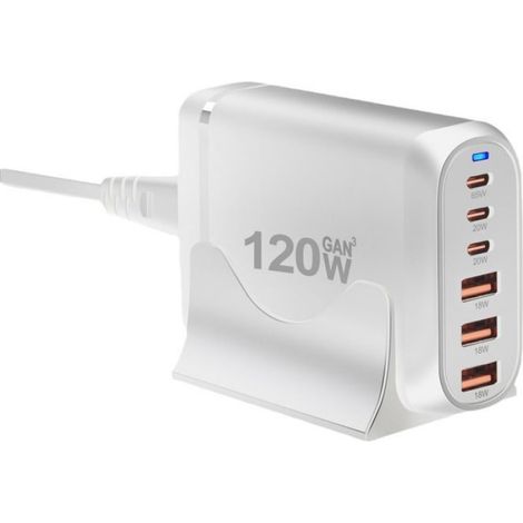 nitrure de galliumPDchargeur120 WRecharge rapide multifonctionnelle 3A3 CChargeur multiport de bureau4C2Aadaptation（N103） (1/5)