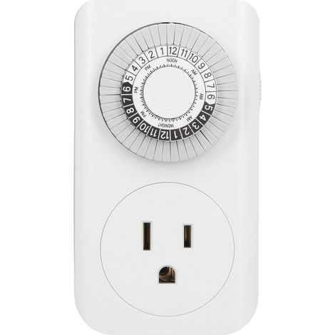 Minuteur mécanique 24h prise programmable 125V 15min-24h arrêt automatique interrupteur horaire (1/5)