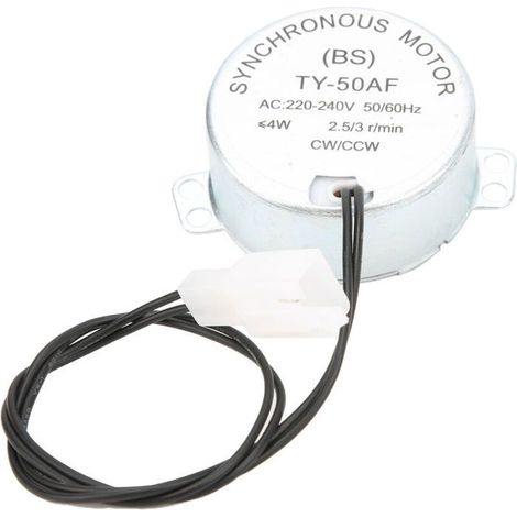 Moteur rotatif automatique à double mode (CW/CCW) à basse vitesse pour incubateur à œufs, mini-incubateur, 220 V (1/4)