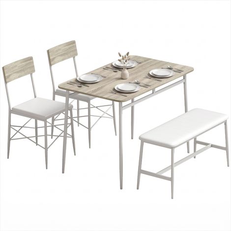 Ensemble table et chaises Table à manger compacte avec 2 chaises (1/5)
