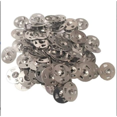 Rondelles Plates - 28 mm - Acero Al Carbono Galvanizado - Para Fijación de Paneles Aislantes en Madera - 100 Unidades (1/5)