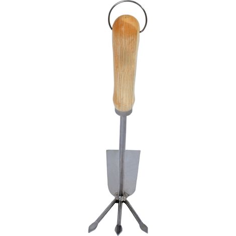 Primaster Handgartenhacke Edelstahl 33 cm mit Holzgriff (1/2)