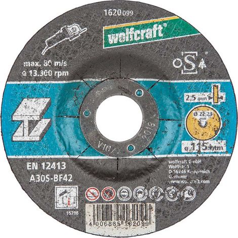 Wolfcraft Disque à tronçonner pour métal 115x2,5x22,23 mm (1620099) (1/3)