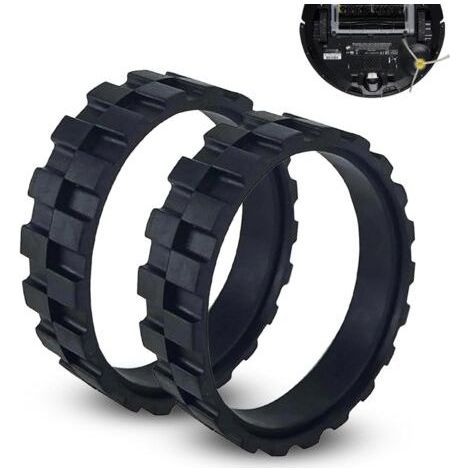 Pneu de rechange pour roues iRobot Roomba. Compatible avec séries 500 600 700 800 900 S et i, avec caoutchouc antidérapant à haute adhérence Montage facile (1/5)