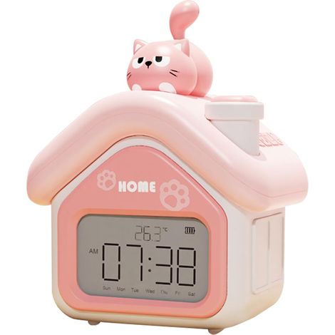 Horloge-réveil pour enfants - Horloge numérique pour tout-petits avec écran LED, minuterie mignonne pour table de chevet, horloge-veilleuse slim, gadget d'entraînement au sommeil, cadeau de voyage pou (1/5)