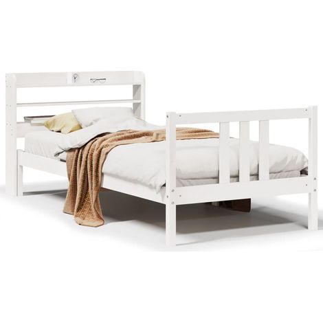 Maison Exclusive - Giroletto con Testiera senza Materasso Bianco 90x200 cm (1/5)