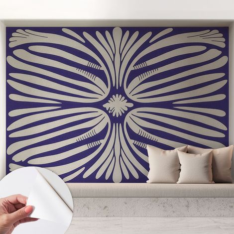 Fototapete Selbstklebend - Wanddekoration - Wandfolie - 3D Tapete Wand - Wohnungsdeko Blumensymmetrie 208x146 cm (1/5)