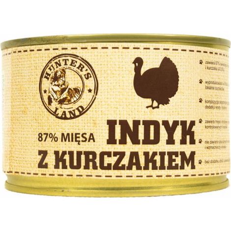 Hunter's Land Pavo con pollo (87% carne) 410 g