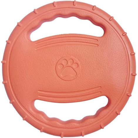Frisbee en caoutchouc dur flottant pour chiens diamètre 20 cm(orange) (1/5)