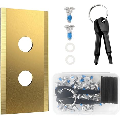 36 Lames Titane Compatible pour Mammotion Luba 2 et Yuka, Kit de Rechange de Haute Durabilité avec 1 Tournevis, Coupe Nette et Silencieuse, Accessoires Compatibles pour Robot Tondeuse Gazon (1/5)