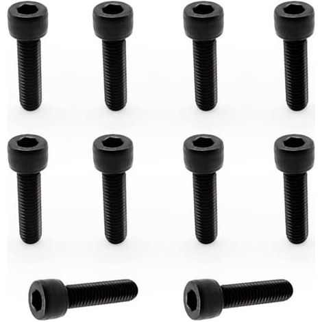 Boulon M8, 10 vis M8, vis en acier inoxydable noir, M8 x 30 mm Carbo (1/5)