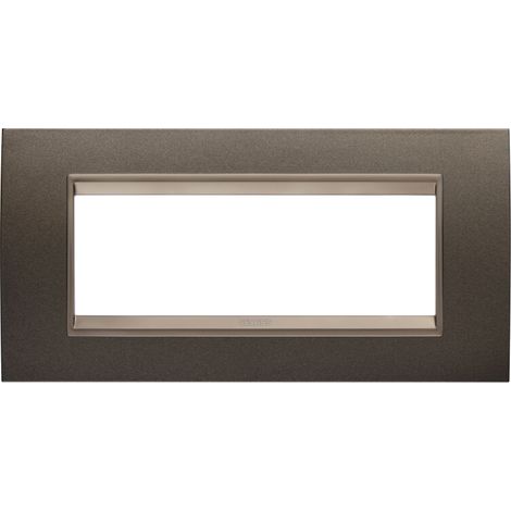Placca One 6P Senape (Gewiss Cod. Gw16106Vs)