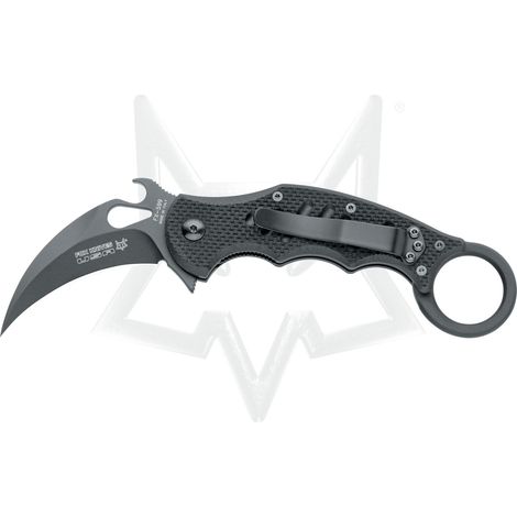 FOX MINI KARAMBIT, COLTELLO CHIUDIBILE, BLD N690, HDL G10 NERO