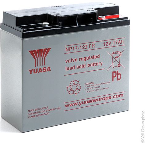 Yuasa – Batterie AGM 12V 17Ah étanche – Technologie plomb pour applications robotiques et systèmes d'alarme – Longue durée de vie