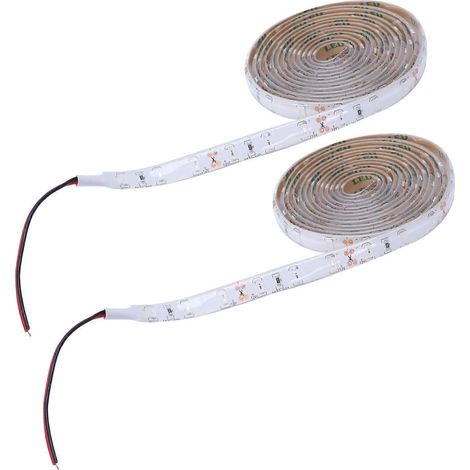 2 barres lumineuses LED étanches de 2 m, 120-5630 SMD, guirlande lumineuse décorative pour voiture/moto, 12 V CC (bleu) (1/5)