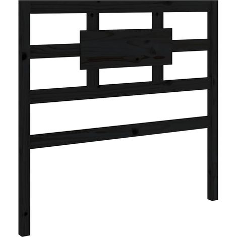 Maison Exclusive - Cabecero de cama madera maciza de pino negro 9 (1/5)