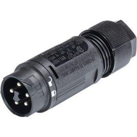 Wieland-electric Kompakter runder schwarzer Stecker 4-polig