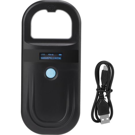 Lecteur portable 134.2Khz pour puce électronique animale - Scanner noir pour identification de chat et chien - Lecteur de tag pour animaux (1/5)
