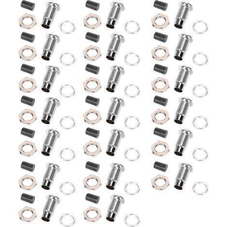 20 douilles LED avec couvercle de montage, diodes électroluminescentes, culot plat en laiton, commande industrielle, 5 mm