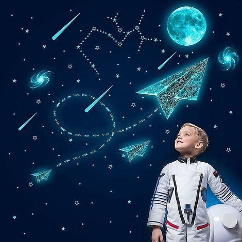 etoiles Phosphorescentes Plafond, Stickers Muraux Enfants Stikers Murals Lune Pour Bebe Garcon Fille Enfant Nurserie Adulte Chambres Plafond Dcora (1/5)