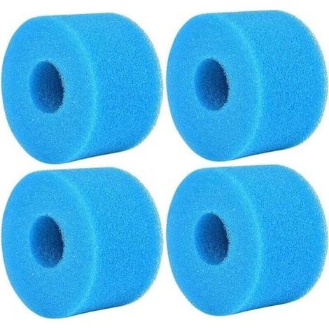 4 Pièces Éponge Filtrante Type, Cartouche de Filtre en Mousse, Mousse pour Filtre Piscine,-Crezuo
