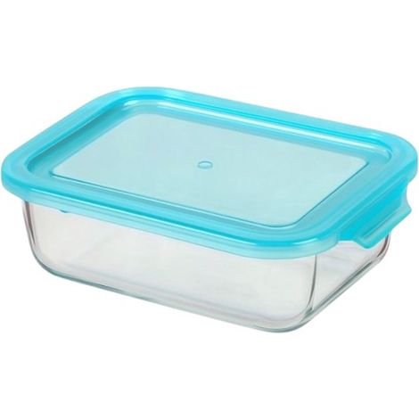 Contenitore per alimenti in vetro – (370 ml) – contenitore ermetico per alimenti – per la preparazione dei pasti (1/2)