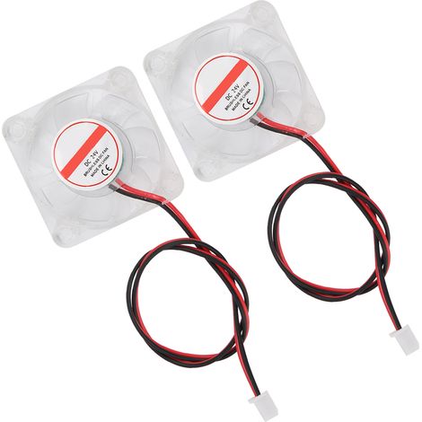 Lot de 2 ventilateurs de refroidissement pour imprimante 3D avec éclairage LED et roulement hydraulique, mini radiateur 4010 pour hotend V6 24V (1/5)