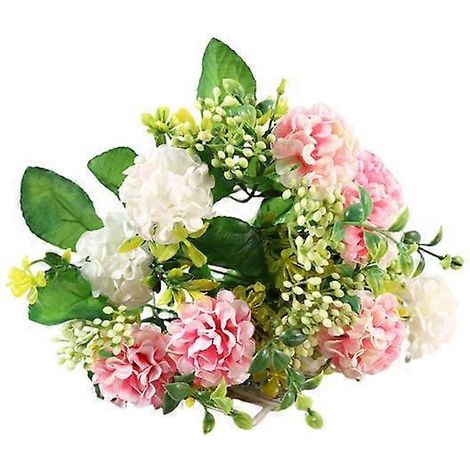 Fleurs artificielles en soie, chrysanthèmes réalistes, faciles d'entretien, pour un bouquet de mariage. Petites fleurs en bouquet.rose (1/5)