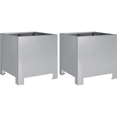 Maison Exclusive - Pflanzkübel 2 Stk. 30x30x30 cm Verzinkter Stah