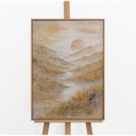 Gemälde Goldenes Tal Rahmen Eichefarben 70x50 cm (1/5)