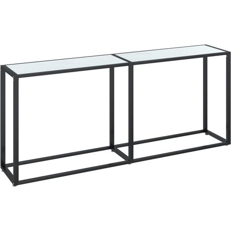 Maison Exclusive - Table console Marbre blanc 180x35x75,5 cm Verre trempé