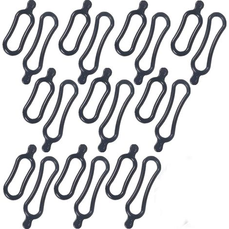 Fasce elastiche in silicone per bicicletta, anelli in gomma estensibili, anelli in gomma per bicicletta, 20 pezzi, fasce elastiche in gomma per bicicletta, fasce fisse in silicone (10 lunghe + 10 cort