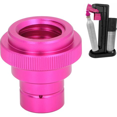 Adaptateur violet pour une conversion rapide du CO2 de l'eau gazeuse se connecte aux distributeurs d'eau gazeuse DUO/Terra/Art cylindre de CO2 d'origine avec valve à eau gazeuse à filetage externe T (1/5)