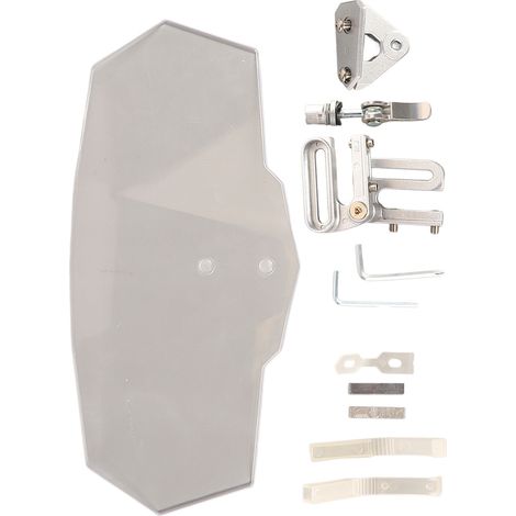 Pare-brise transparent pour moto, haute clarté, résistant aux impacts, universel. (1/5)